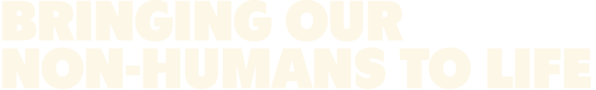 BRINGING OUR NON HUMANS TO LIFE