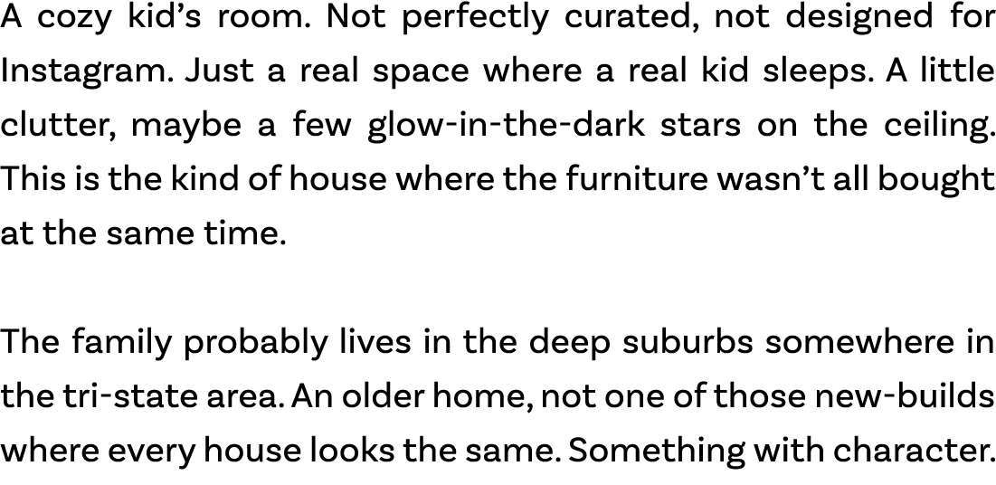 A cozy kid’s room. Not perfectly curated, not designed for Instagram. Just a real space where a real kid sleeps. A li...